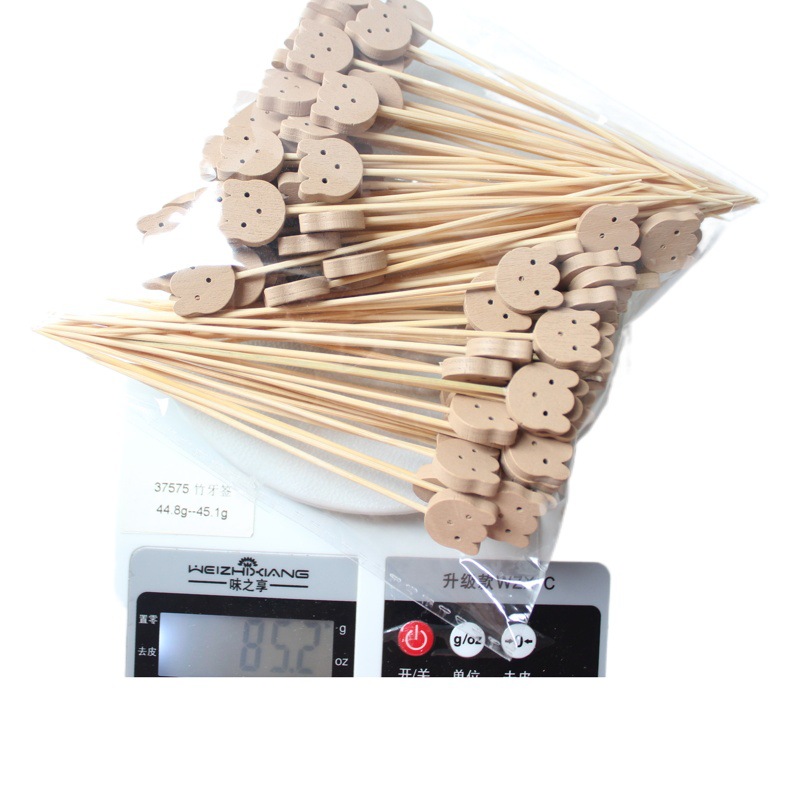 Cabeza de panda de troncos 100 piezas/paquete de palillos de frutas desechables tenedor de frutas sándwich con palillos de frutas artísticos Amazon