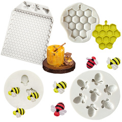 小蜜蜂蜂窩蜂巢硅膠模具 翻糖巧克力蛋糕裝飾模具 DIY烘焙模具