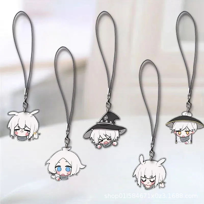 Light Encounter Peripheral sky White Bird Wizard Sui Hat Beginner Two-dimensional Mobile Phone Chain for Best Friend and Classmates Mobile Phone Pendant