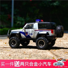 Ps警察玩具车儿童耐摔回力合金警车男孩玩具开门声光模型特警车