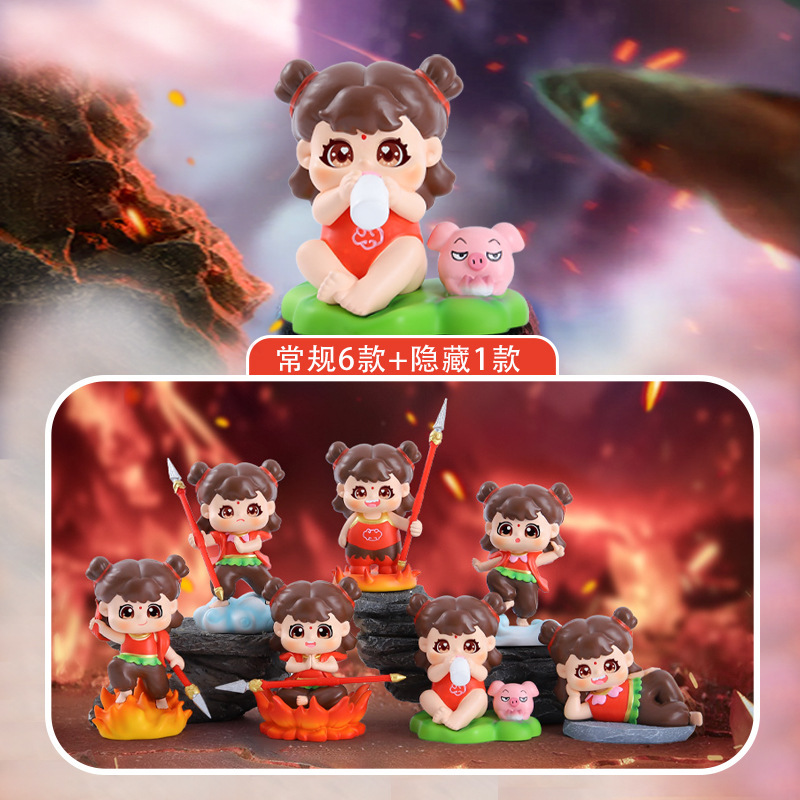 国潮古风九尾狐系列祥瑞九尾狐盲盒创意玄关桌面摆件节日礼物批发|undefined
