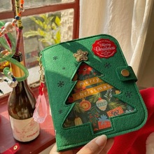 创意卡通毛毡文艺布面开窗活页笔记本定/制 文创盖章本打卡手账本