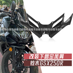 适用于铃木GSX250r改装下唇鸟嘴竞技定风翼导流罩 进风翼战斗配件