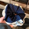 10#Blue love pattern lace four-layer hair tie about 16cm