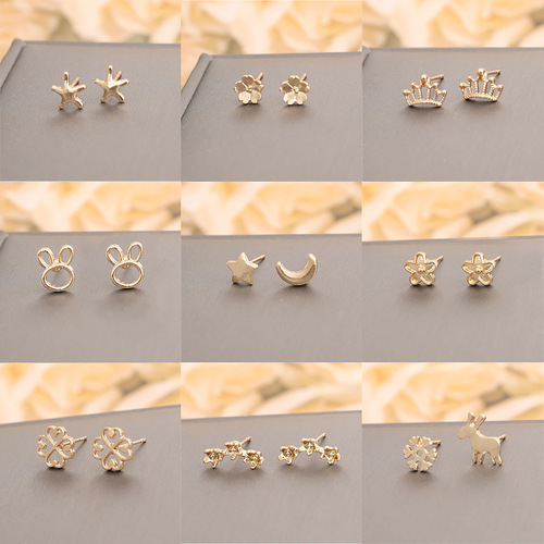 Mini S925 silver needle simple ins style exquisite earrings for women niche cute Korean temperament flower earrings jewelry