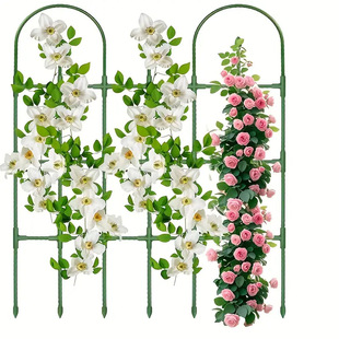 Outdoor Plant Climbing Wall Fence, Wrought Iron Plastic-Coated Climbing Vine Flower Stand, Rose Flower Clematis Climbing Vine Stand, Screen