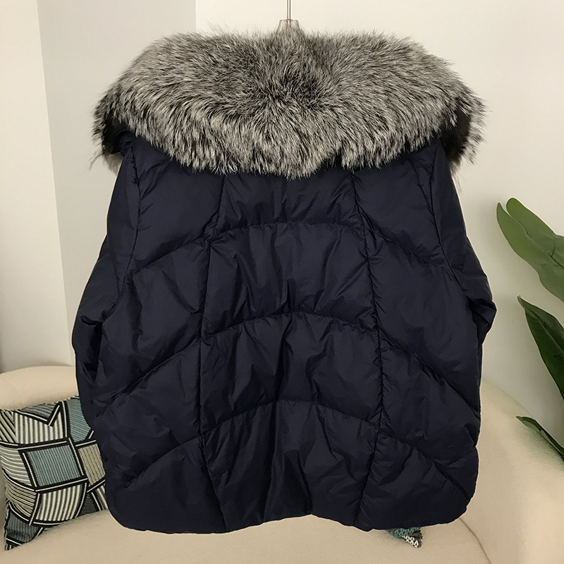 Women's Short Down Jacket With Fur Collar For Winter_voghion.com