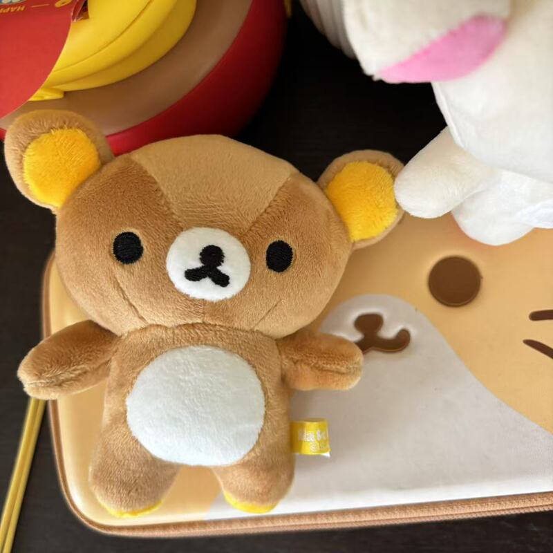 日本のリラックマ新版の基礎モデルの超ソフトSS号のぬいぐるみの熊兄熊妹のかばんのペンダントのキーホルダー|undefined