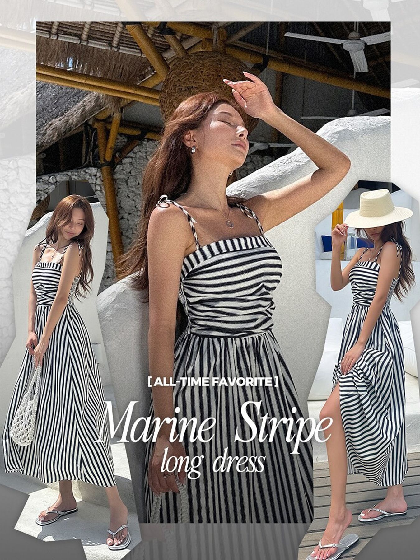 Women's Clothing Striped Maxi Dress With Pockets – Lightweight Resort Wear For Summer, American Style"​​_ecoleips.com