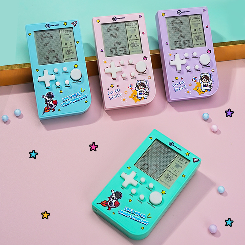 Tiktok-Style Large-Screen Tetris Game Console Retro Nostalgic Classic Children's Handheld Game Toy