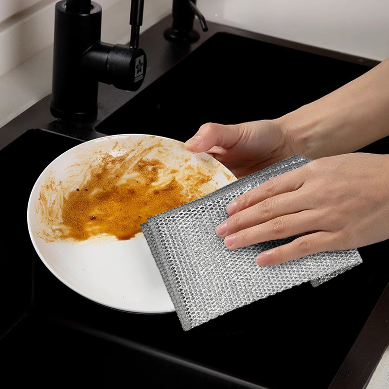 Metal silk rag daily use of clean cloth to replace the steel wire…