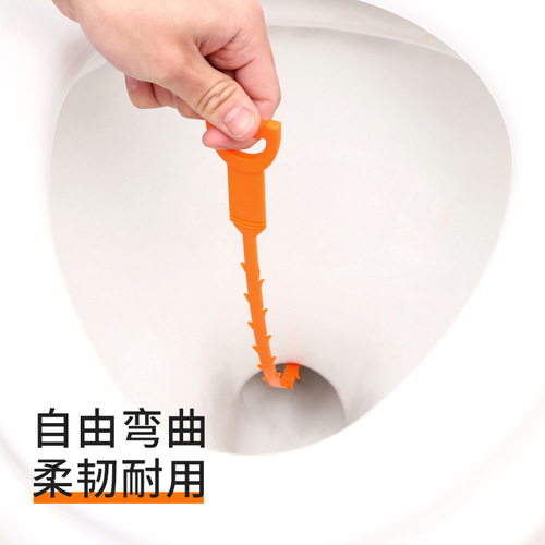 Home kitchen toilet pipe sink hair hair cleaner through sewer tool hand toilet dredge