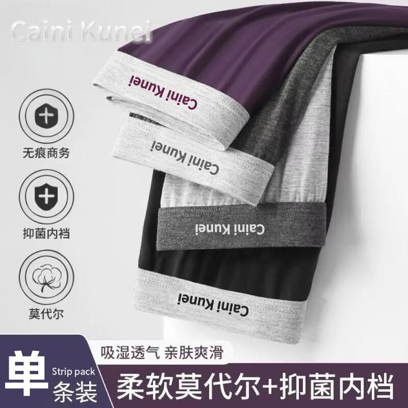 2025 Modal Men's Boxer Panties Breathable Boxer Pants Graphene Bacteriostatic Crotch Simple Fashion Boxer Pants