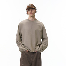 捷展男装|剪裁长袖T恤25秋季新品美式街头弯刀袖休闲上衣打底衫男