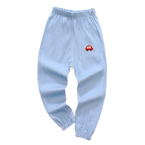 Children's anti-mosquito pants summer thin Tencel denim baby boys' trousers trendy summer trousers for small and medium-sized children