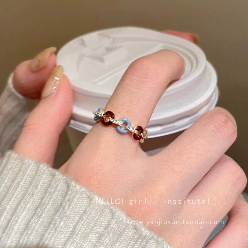 Кольцо-фокус One-Size Fashion Ring, светлая роскошь высокого качества дизайн, множество цветовых кодов (серия JZ)