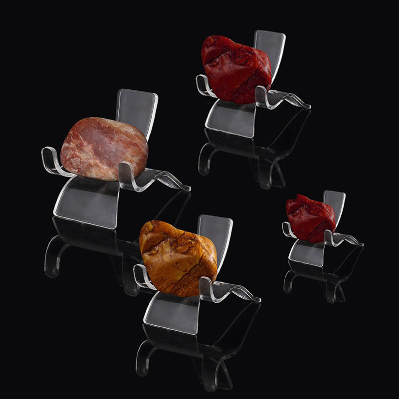 Chair-shaped Mineral Original Stone Ore Logo Base Display Stand Acrylic Transparent Jewelry Crystal Bracket Display Props Chair-shaped Mineral Original Stone Ore Logo Base Display Stand Acrylic Transparent Jewelry Crystal Bracket Display Props