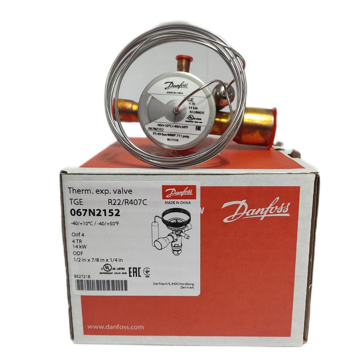 Danfoss丹佛斯膨胀阀TGEX3冷库机组风机制冷设备空调冷柜低温中温