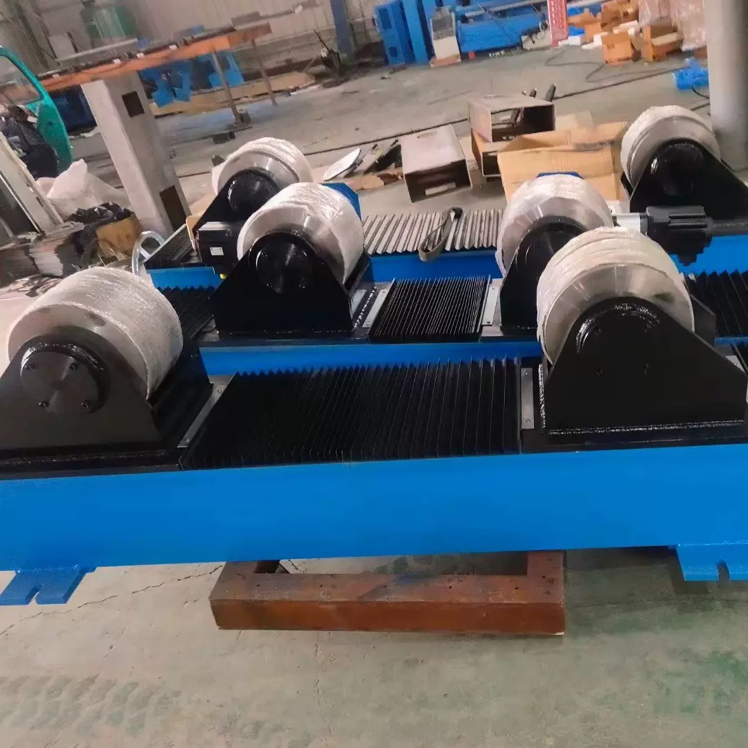 滚轮架自动滚轮架防窜动筒体托架电动翻转架变频调速机器人配套