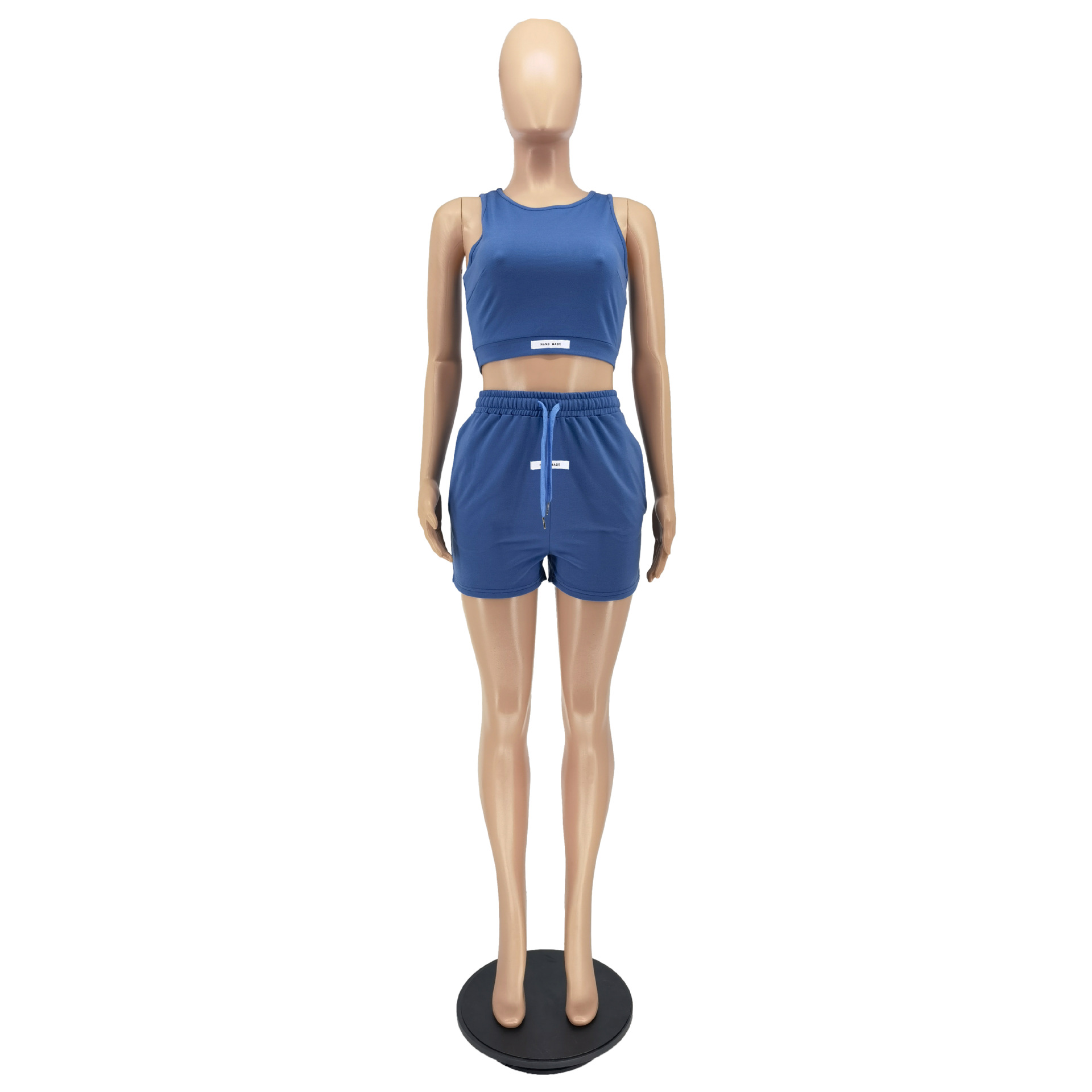 248g Weight Sleeveless Sleeve Length Sweater Cotton, Polyester Fabric Type Shorts Co-ord Set Sets Type 2 Pieces Set Quantity Holiday, Daily, Selfie Occasion 2 Pieces Set Neckline Regular Fit Fit Type Solid Color Pattern Summer Season Women's Gender Casual Style Holiday Daily Selfie Women's Casual Solid Color Sweater Cotton Polyester Shorts Co-ord Set Shorts Sets 29