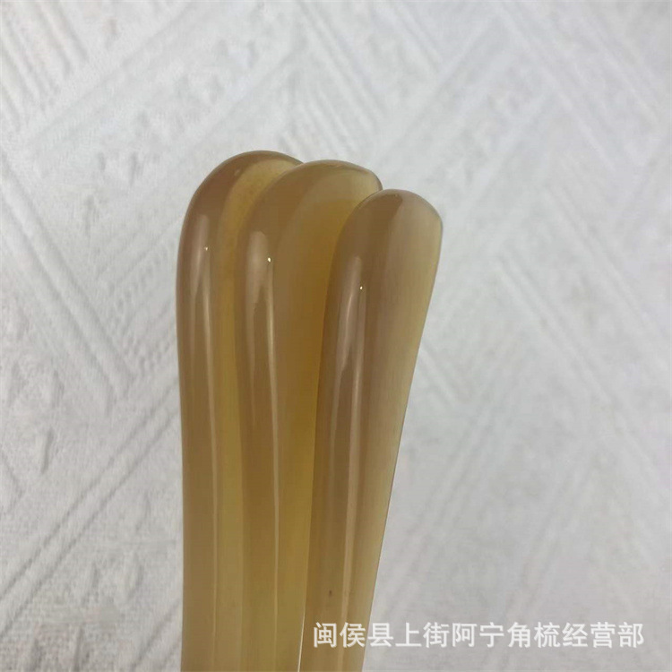 Goat Horn Gua Sha Facial Massage Stick 12cm Meridian Acupoint Beauty Tool for Face and Eye Care quality and texture