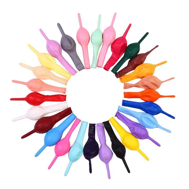 加厚10寸啞光馬卡龍色針尾巴連接龍造型派對結婚裝飾布置乳膠氣球