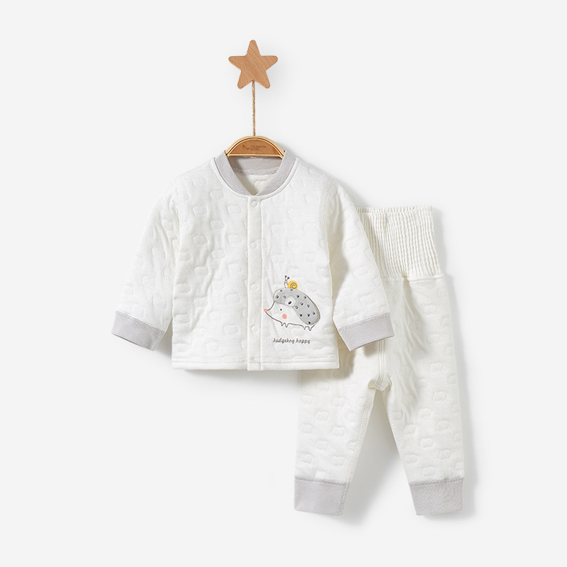 Bebé ropa de otoño traje de otoño e invierno Bebé Delgado acolchado cardigan dividido niños y niñas de cintura alta Calzoncillos largos ropa interior térmica para niños