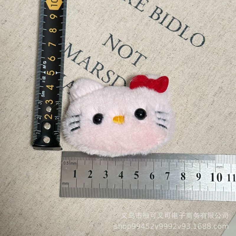可爱甜美少女卡通凯蒂猫毛绒发饰围巾手套挂件胸针配件辅料配饰|undefined