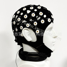 金杯湿电极打脑电膏脑电采集前端脑电膏电极帽 金杯导线EEG多通道