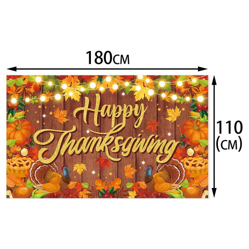 Decoración de fondo de la fiesta de Acción de Gracias de Amazon tela de fondo feliz thanksgiving decoración de la pancarta colgante