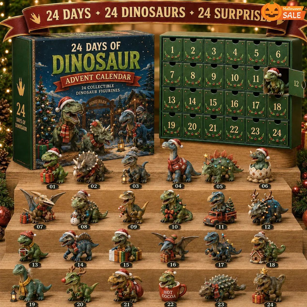 Dinozavr Advent Təqvimi 24 Günlük Milad Hədiyyəsi