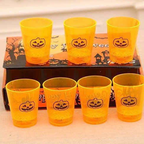 Decoración creativa de Halloween suministros de fiesta LED taza luminosa lámpara calabaza calavera taza luminosa taza bar taza de atmósfera