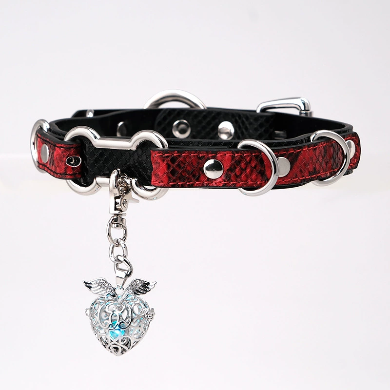 Трансграничный взрывной ошейник choker субкультура PUPPY колокольчик змеиная кожа QQQLove ошейник SM может быть оснащен буксируемой веревкой