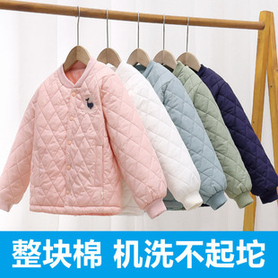 School Uniform Essential Children's down Cotton Jacket Lining Cotton Coat Baseball Jacket Boys Girls Older Children Cotton Lining