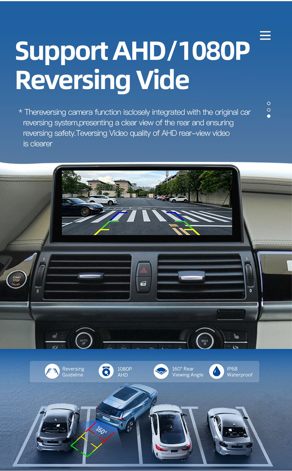 Car-Mounted Central Control Large-Screen Navigation System Suitable for Bmw X5 E70 X6 E71 Wireless Carplay Player
