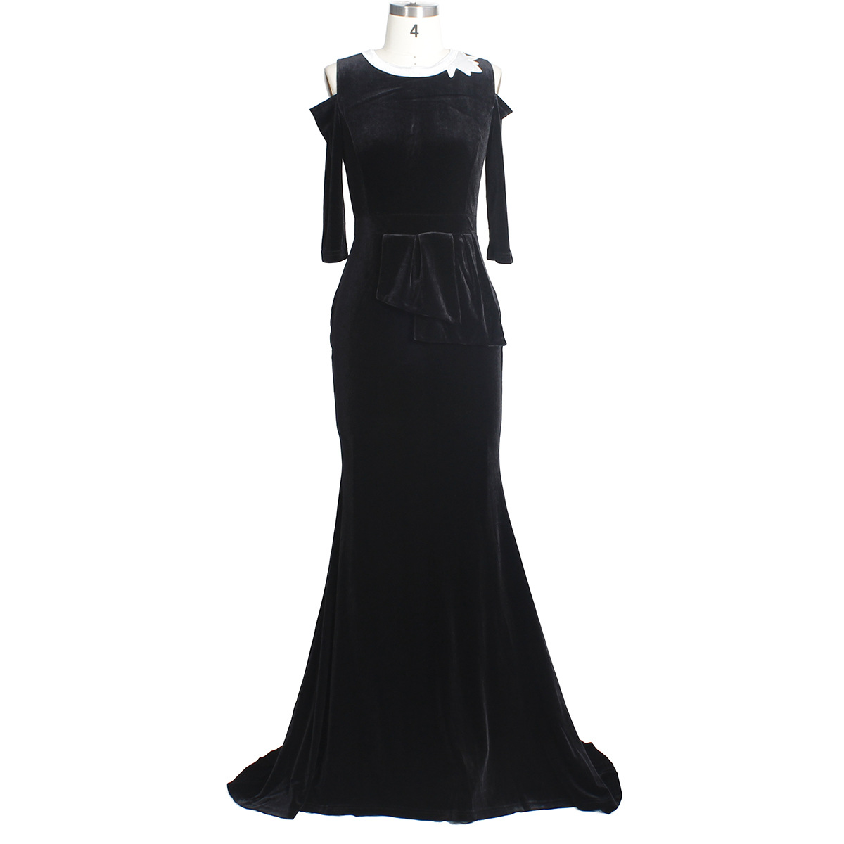 Women Clothing Spring Summer Slim Fit Off Shoulder Evening Dress