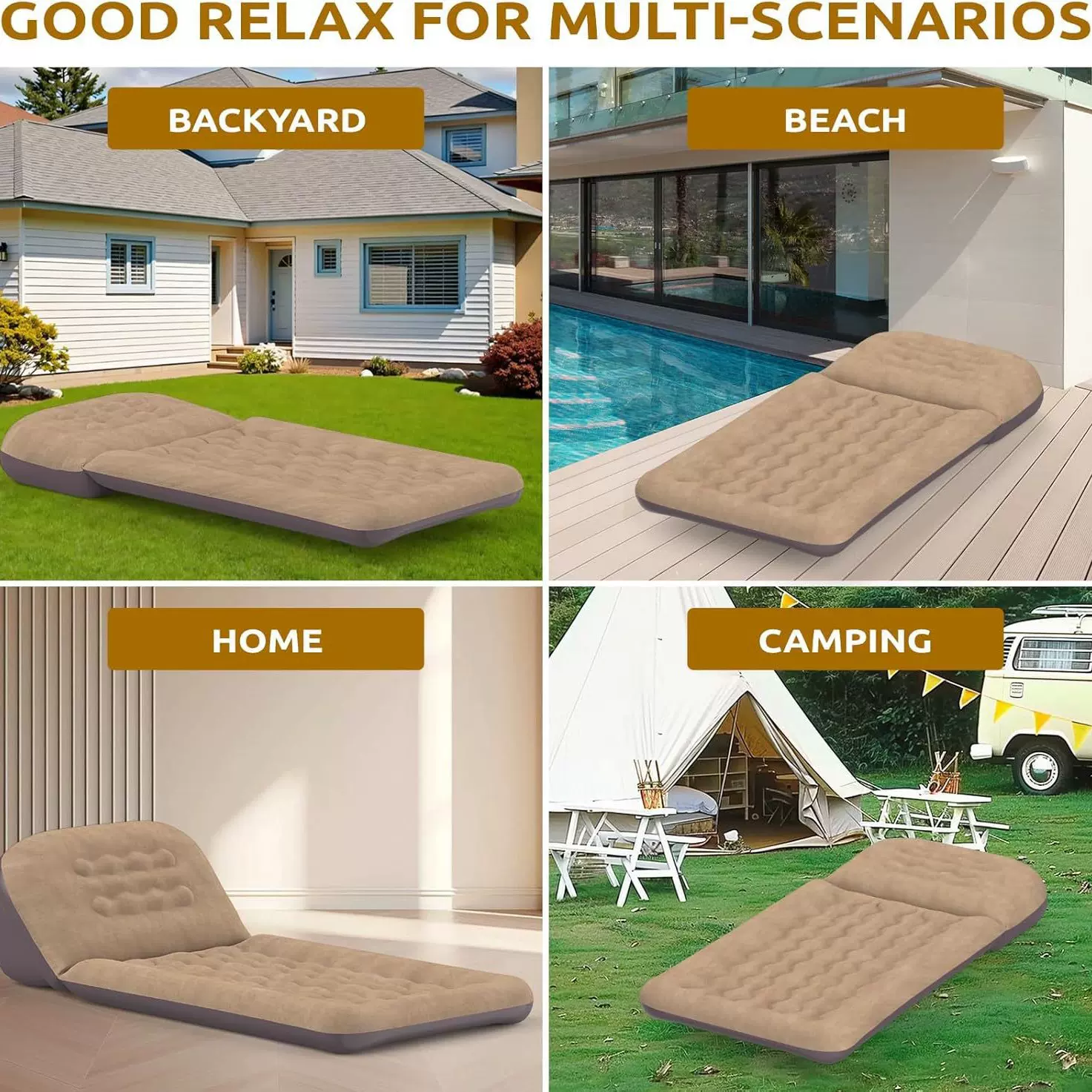 充气床垫露营气垫单双人折叠沙发户外床午休调节床户外野营