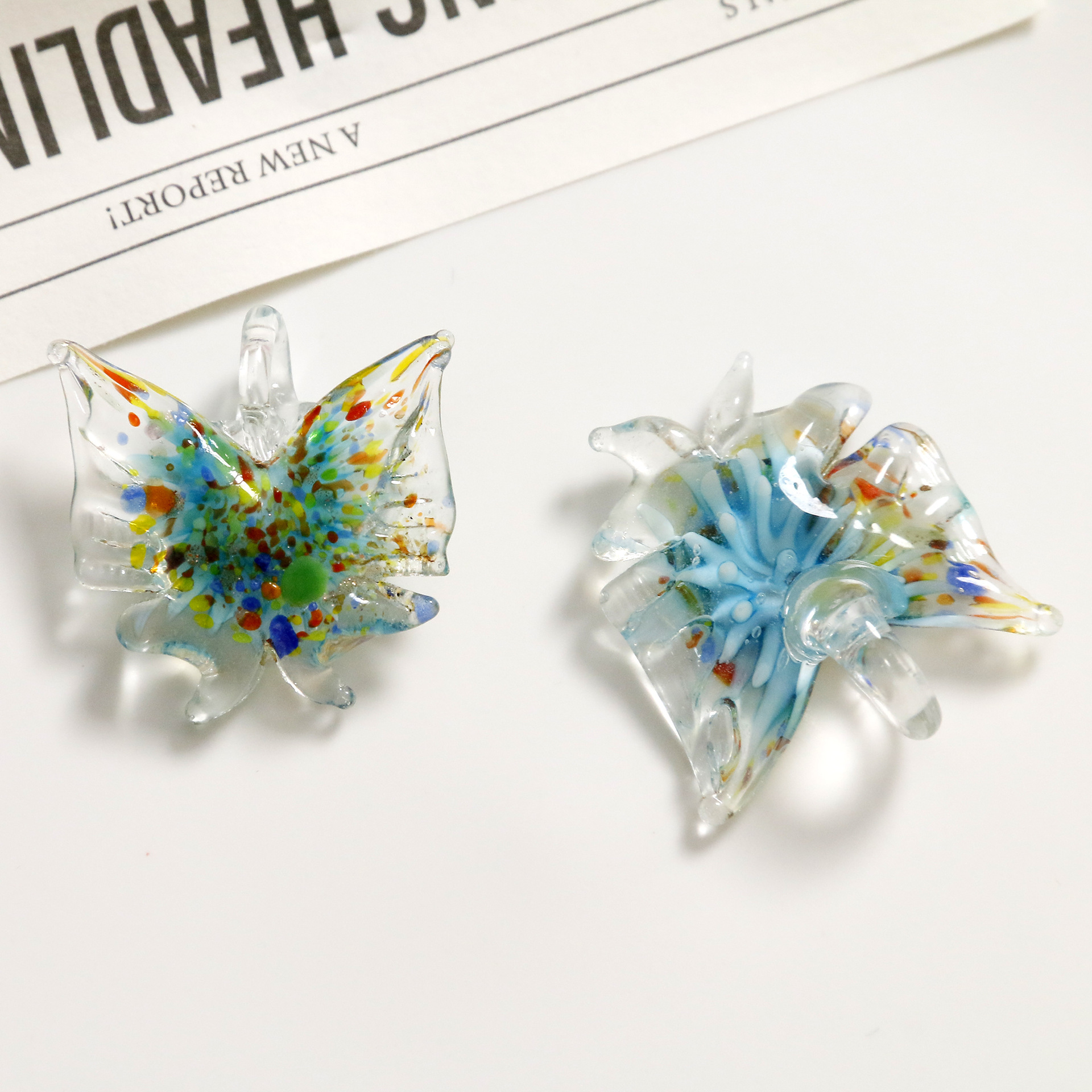 Ice Transparent Glaze Colorful Butterflies And Polka Dots Starfish Pendant Diy Three-Dimensional Glaze Earrings Necklace Bracelet Material Wholesale display picture 10