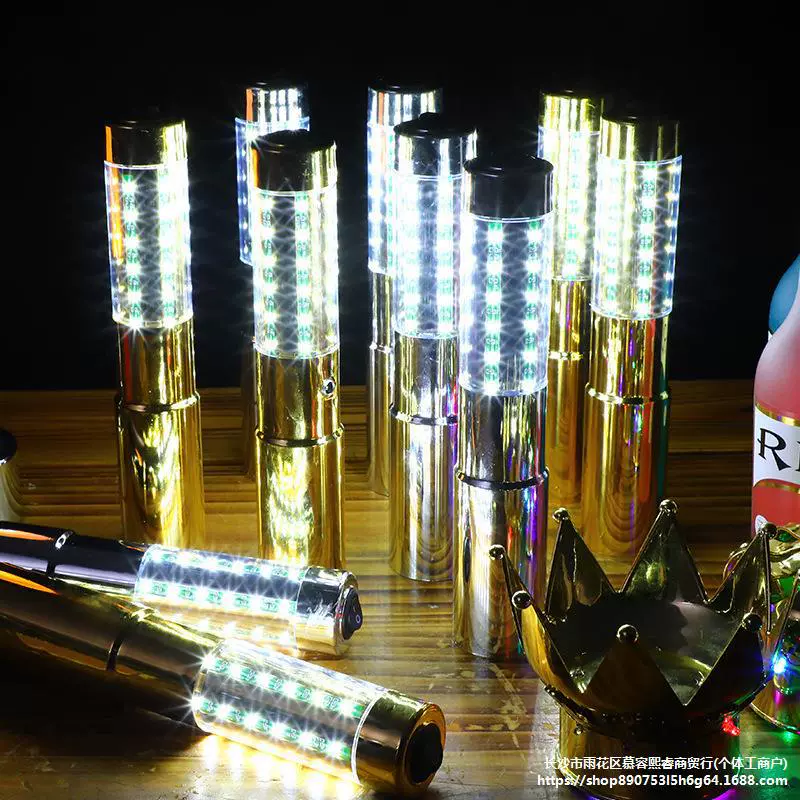 Светодиодная светящаяся палочка для шампанского, мигающая палочка для вина и шампанского, реквизит для атмосферы KTV, танцевальная палочка