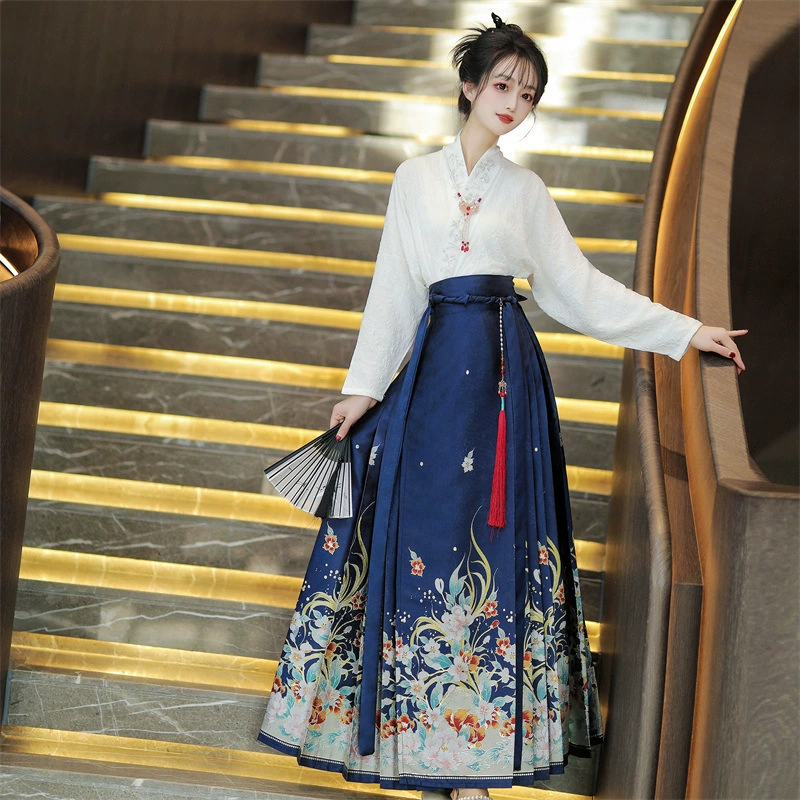 明 锦 Набор Hanfu женский 2024 новый ежедневный коммутирующий новый китайский национальный стиль