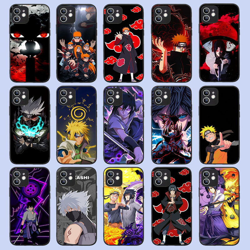 15 Naruto Mobile Phone Case Uchiha Mustang Cartoon Naruto Mobile Phone Case Suitable for Anime Tide iPhone Men's Japanese Series