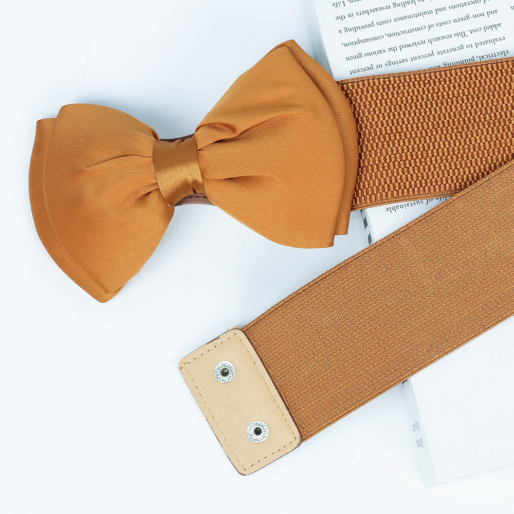 Cintura extra grassa e allargata Accessori elastici elastici Gonna decorativa Cintura per ragazze Ornamenti in vita con fiocco in chiffon_voghion.com