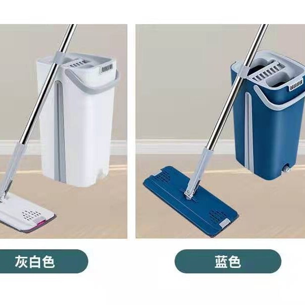 家庭用モップ、ワンタッチで掃除完了、新型フラットモップ、手洗い不要、モップバケツ、楽々モップ、スクイーズモップ、卸売|undefined