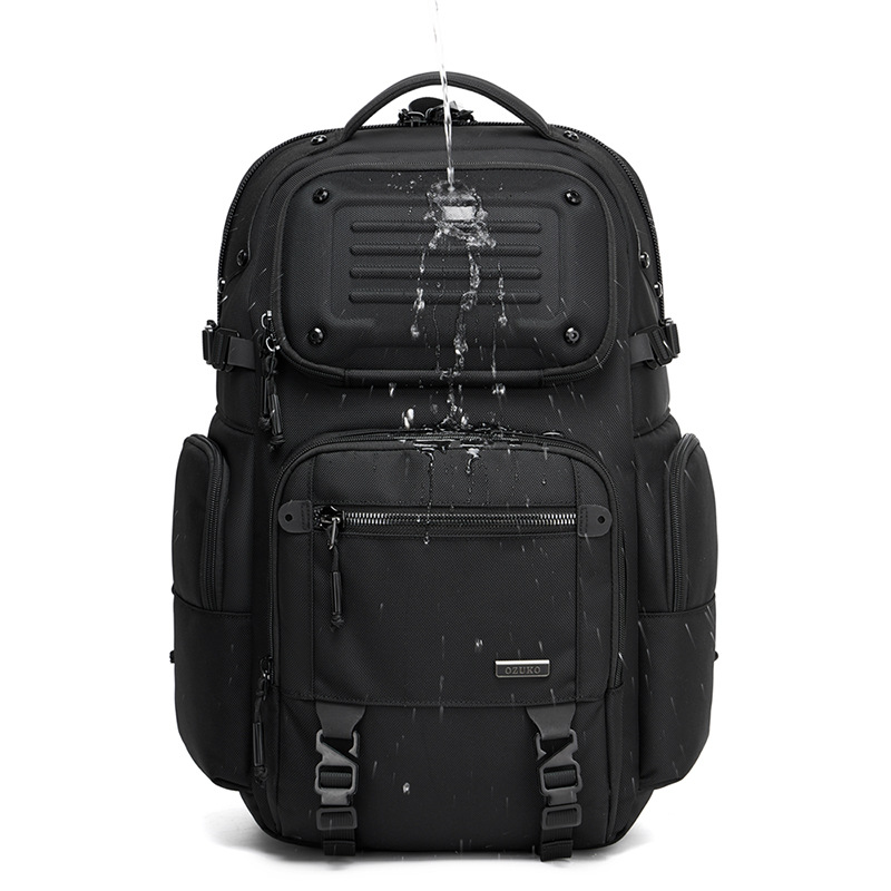 Ozuko Men's Backpack Waterproof Large Capacity Business Laptop Bag_voghion.com