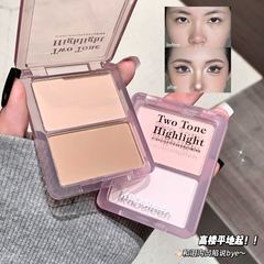 kobeleen光影灵动双色高光盘 提亮膨胀哑光眼影氛围感腮红一体盘
