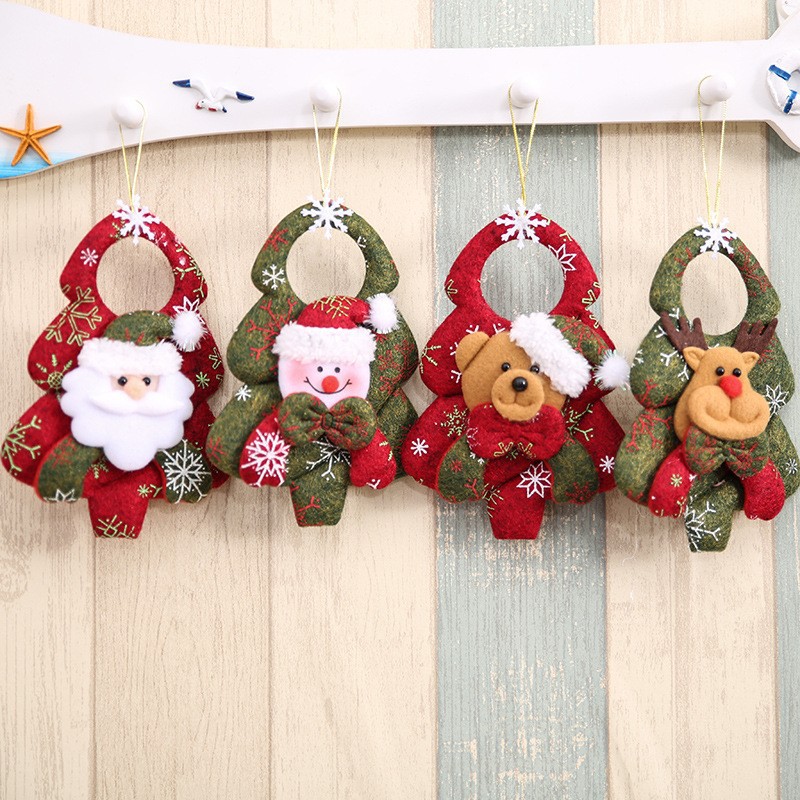 Christmas christmas tree parts Christmas Doll green the elderly Snowman Fabric art Pendant gift