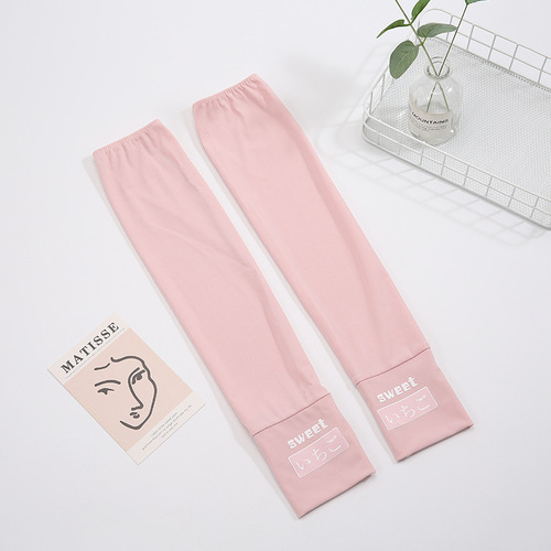 Ice Japanese striped girls thin sun protection ice sleeves slimming cycling arm guards anti-UV arm sleeves wholesale