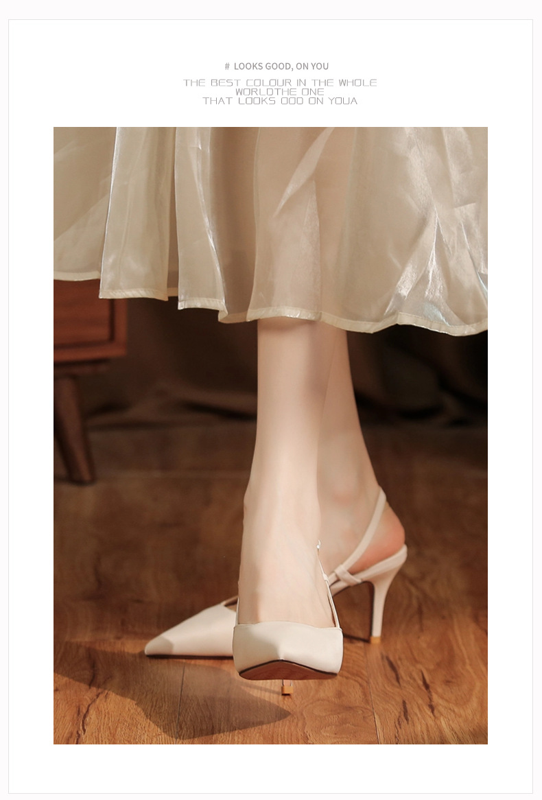 7755D Front Wrap Back Open Sandals Thin Heel High Heels Commuting Versatile Style High-end Professional Women's Shoes_voghion.com