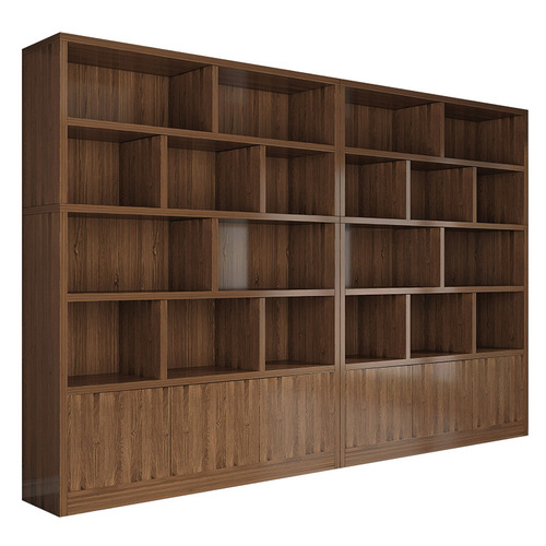 Solid wood bookshelf bookcase floor-standing home study grid cabinet living room shelf display rack balcony storage storage cabinet