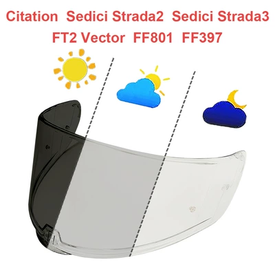 Dəbilqə (Kaska) aksesuarları, FF397 multi-color day and night - ff801-transparent-to-dark-black